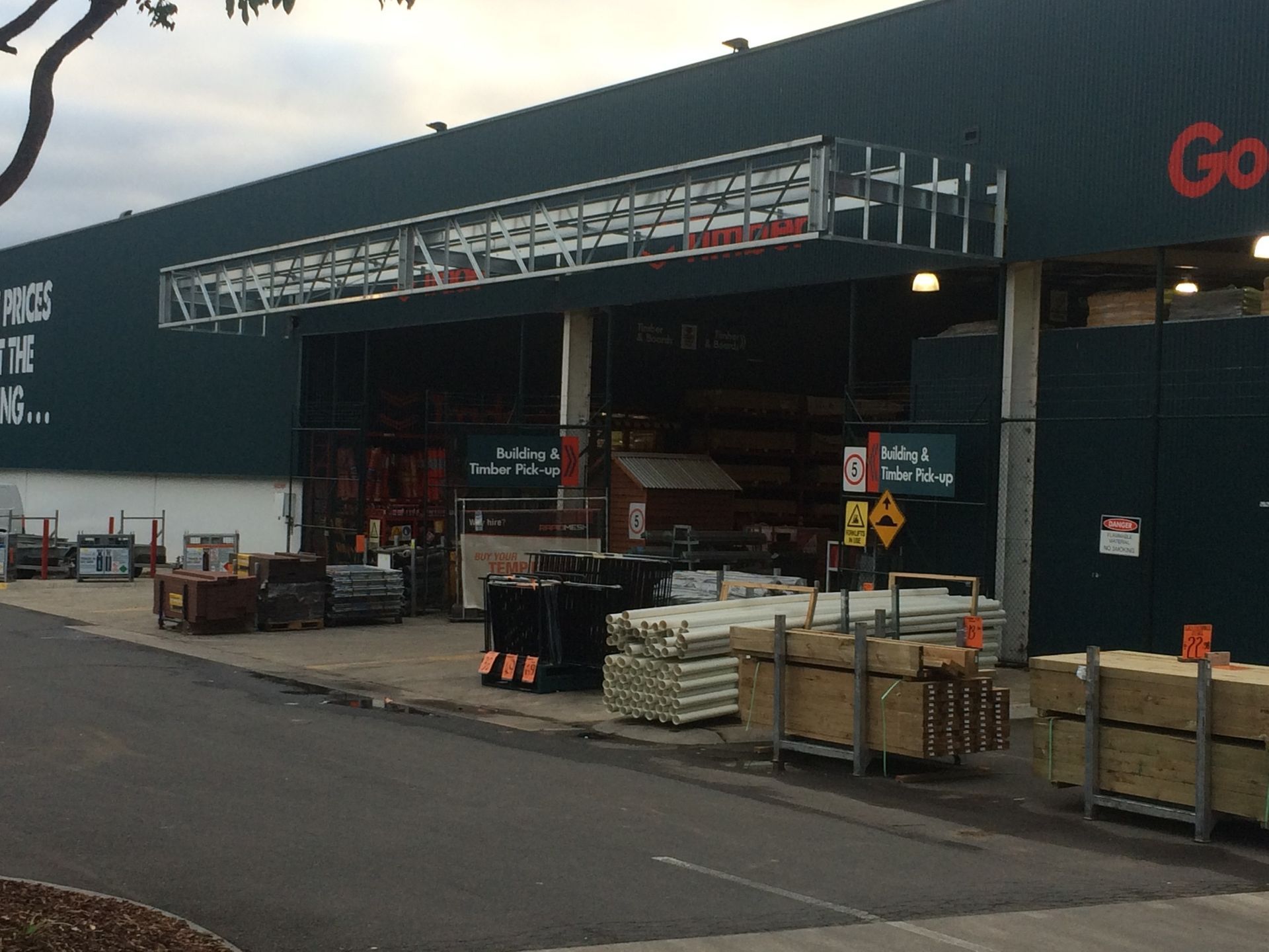 A large building with a lot of wood in front of it — TMF Engineering In Benalla, VIC