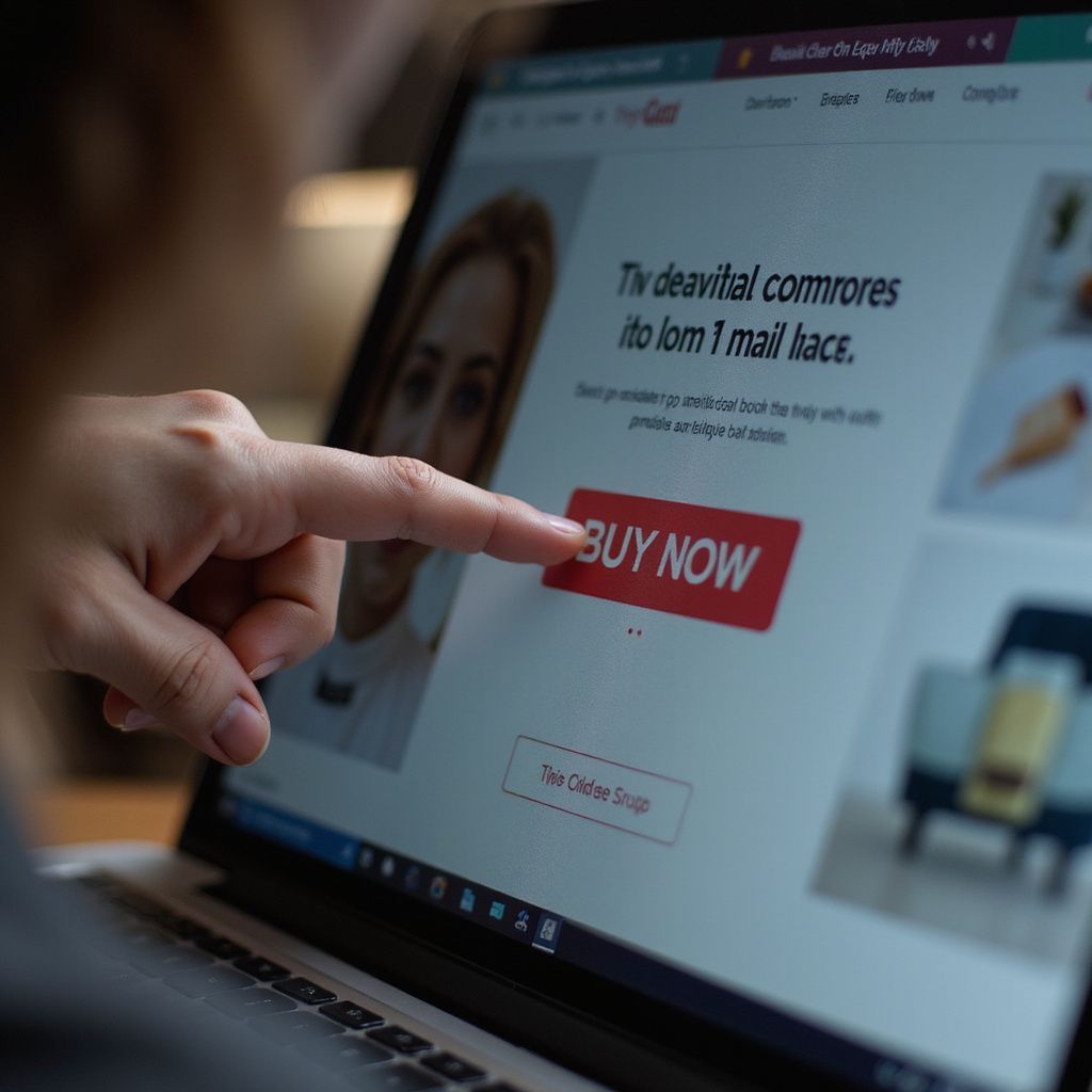 Person's finger touching a