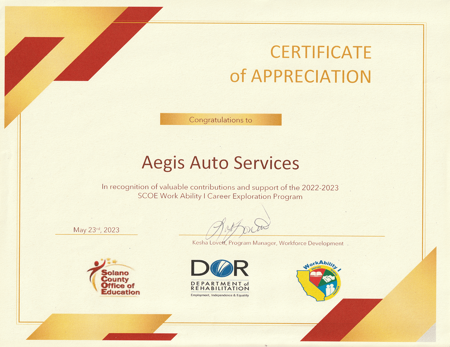 Partner with FSUSD | Aegis Auto Services