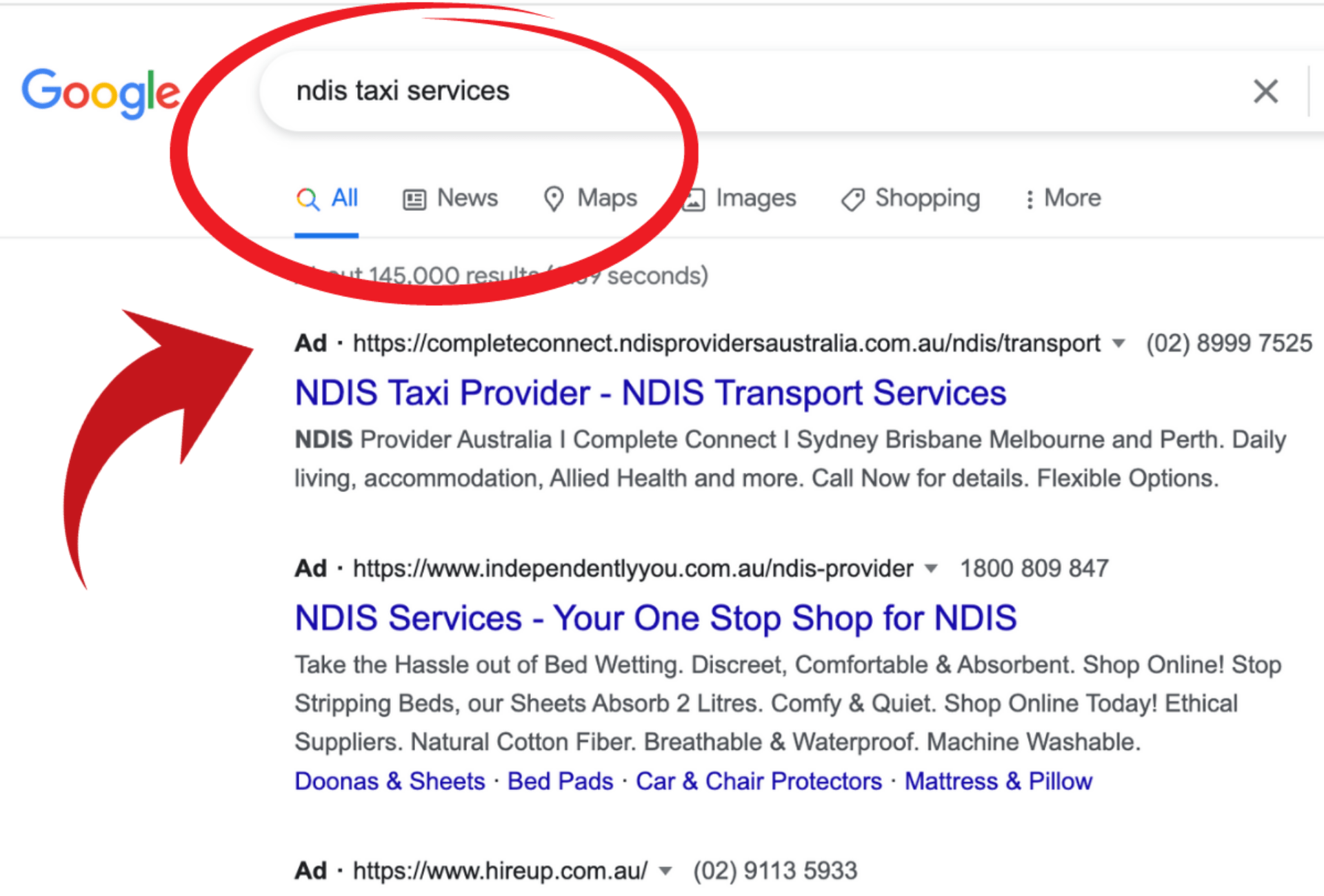 A google search for ndis services your one stop shop for ndis