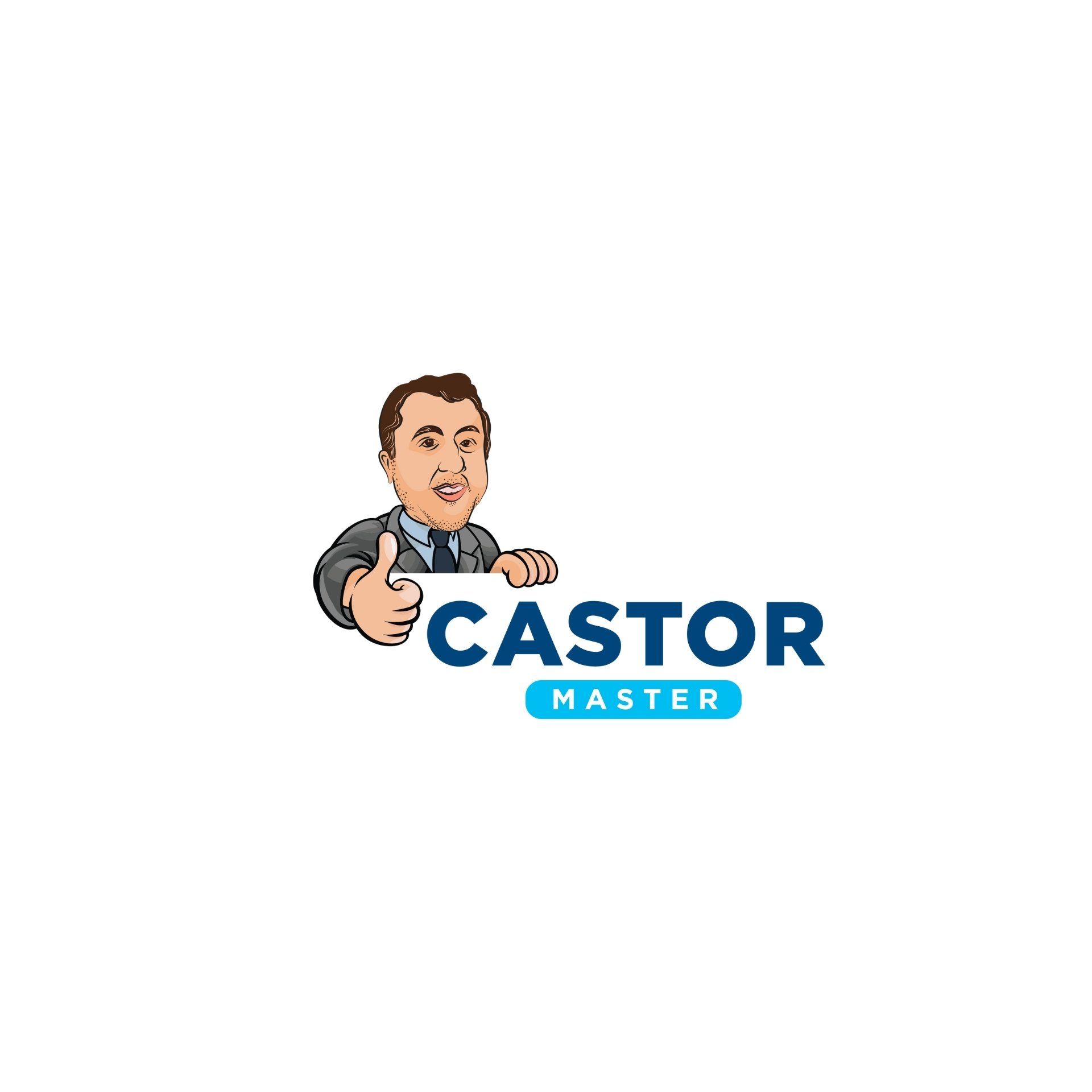 A logo for a company called castor master