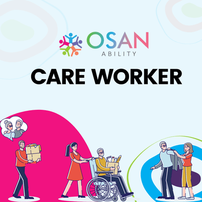 An advertisement for osan ability care worker