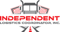 Logo: Red and gray semi-truck outline with the words "INDEPENDENT Logistics Coordinator, Inc." below it.