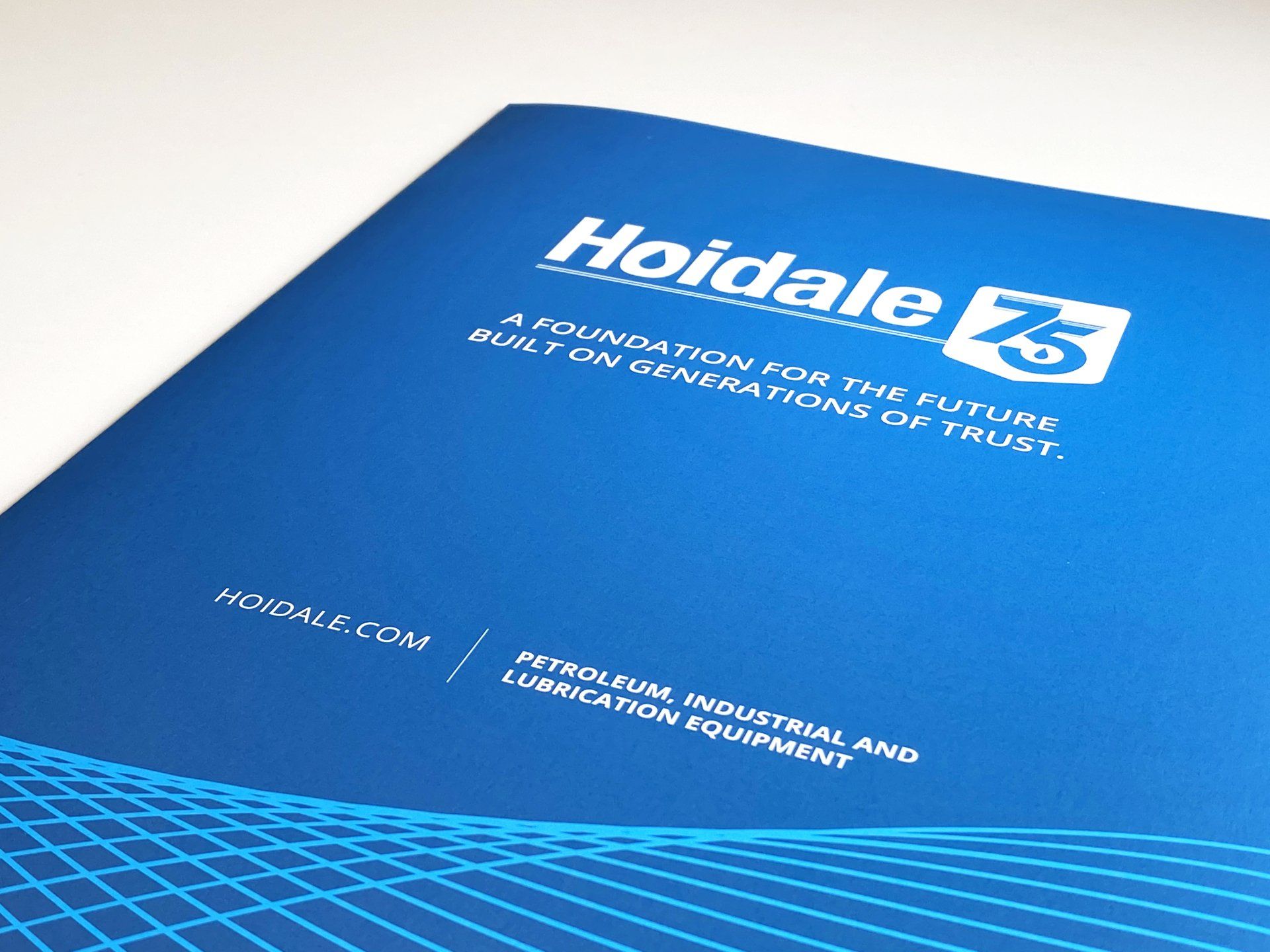 Hoidale - 75th Anniversary Logo on Folder Design