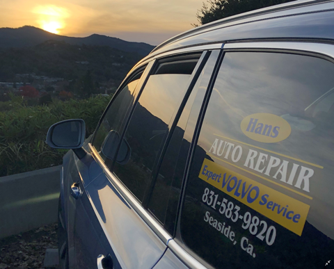 Car with a Sticker on the Window — Seaside, CA — Hans Auto Repair