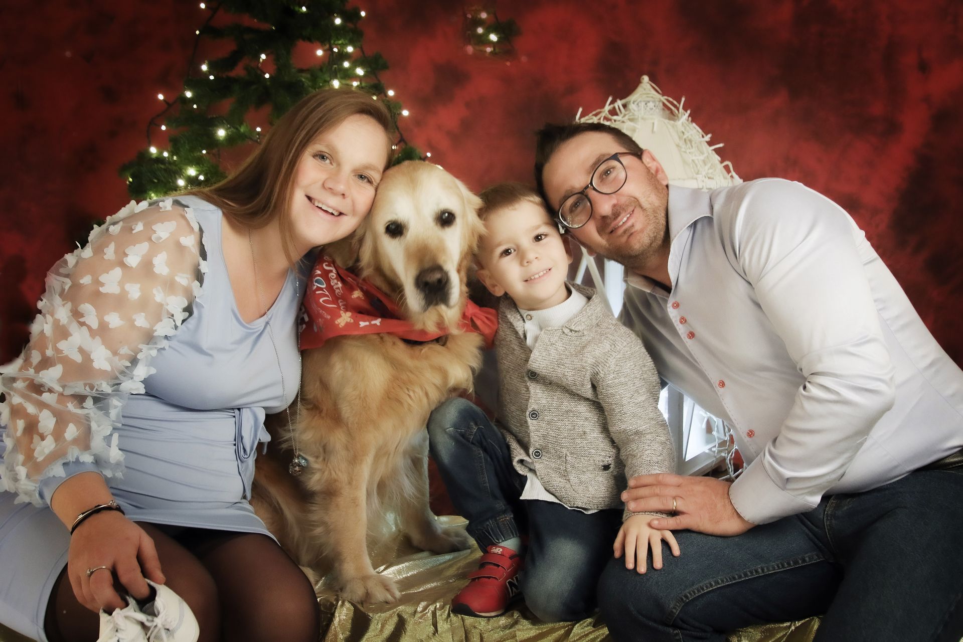 Famiglia sotto festività