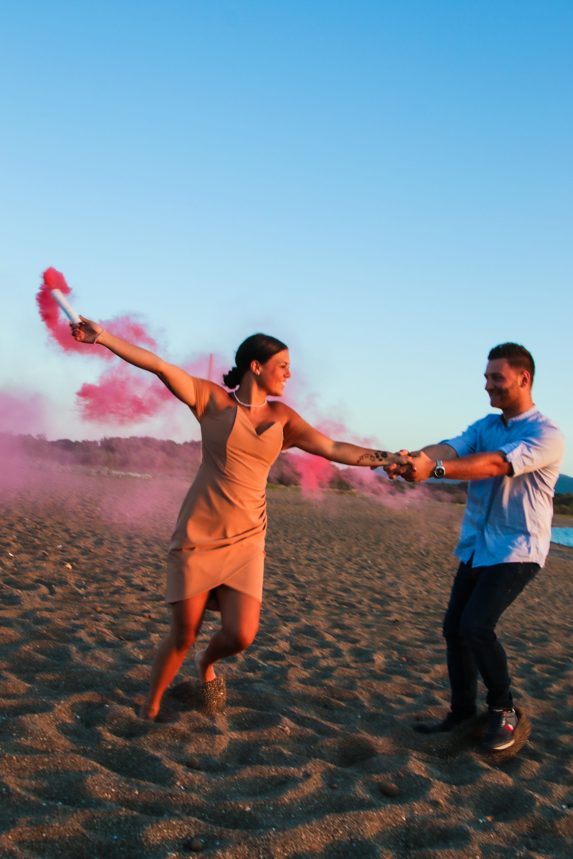 Foto di una coppia in spiaggia
