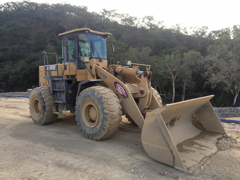 Backhoe Truck in the Site — Riley Earthmoving in Deeragun, QLD