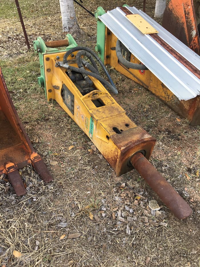 Excavator's Bucket and Jackhammer — Riley Earthmoving in Deeragun, QLD