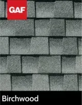 A picture of a birchwood shingle roof.