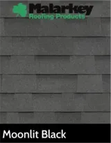 A picture of a roofing product called moonlit black.