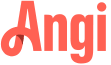 the word angi is written in red on a white background .