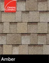 A close up of a roof with the word amber on it.
