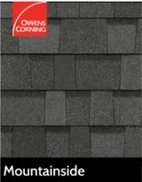 A picture of a roof with the word mountainside on it.