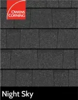 A picture of a night sky roof tile.