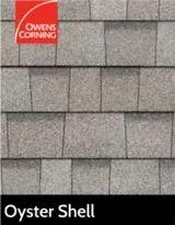 A picture of a roof with the word oyster shell on it.