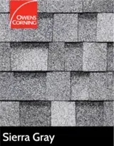 A brochure for owens corning sierra gray shingles