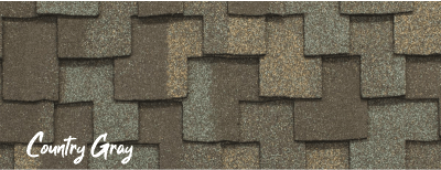 A picture of a country gray roof shingle