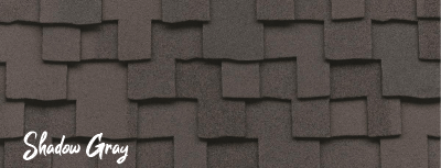 A close up of a shadow gray roof tile