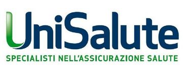 Logo di UniSalute, una compagnia di assicurazione sanitaria. Il nome è in blu scuro, con un accento verde sulla "U". Il testo sottostante recita: "Specialisti nell'assicurazione salute".