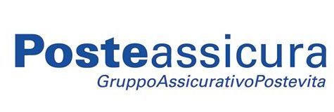 Logo for Posteassicura, a financial services company. Text in blue: Posteassicura, Gruppo Assicurativo Postevita.
