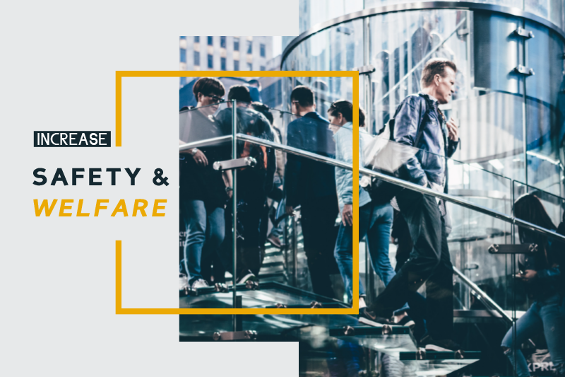 People Walking on A Staircase in A Modern Building — Tint a Car Sunshine Coast In Buderim, QLD