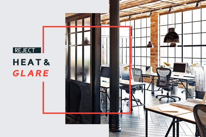 Modern Office Space with Large Windows and Text — Tint a Car Sunshine Coast In Buderim, QLD