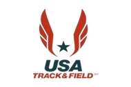 Usa track and field logo on a white background