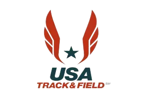 Usa track and field logo on a white background