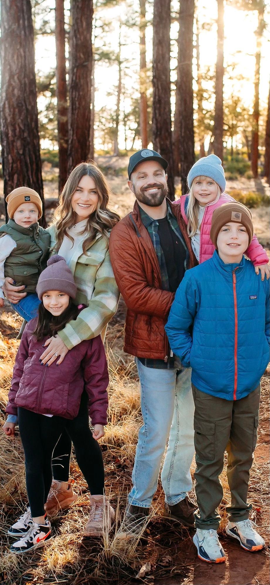 Tyler Hixson with his wife and four children