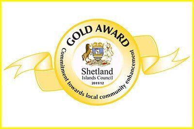 A gold award from the shetland islands council