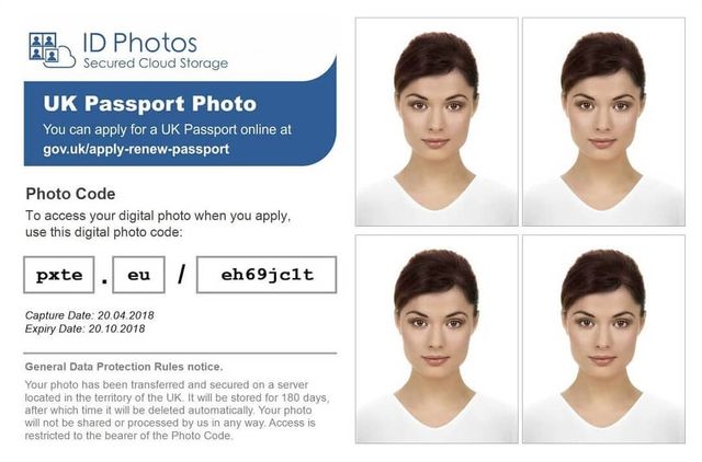 Get a passport photo: Digital photos 