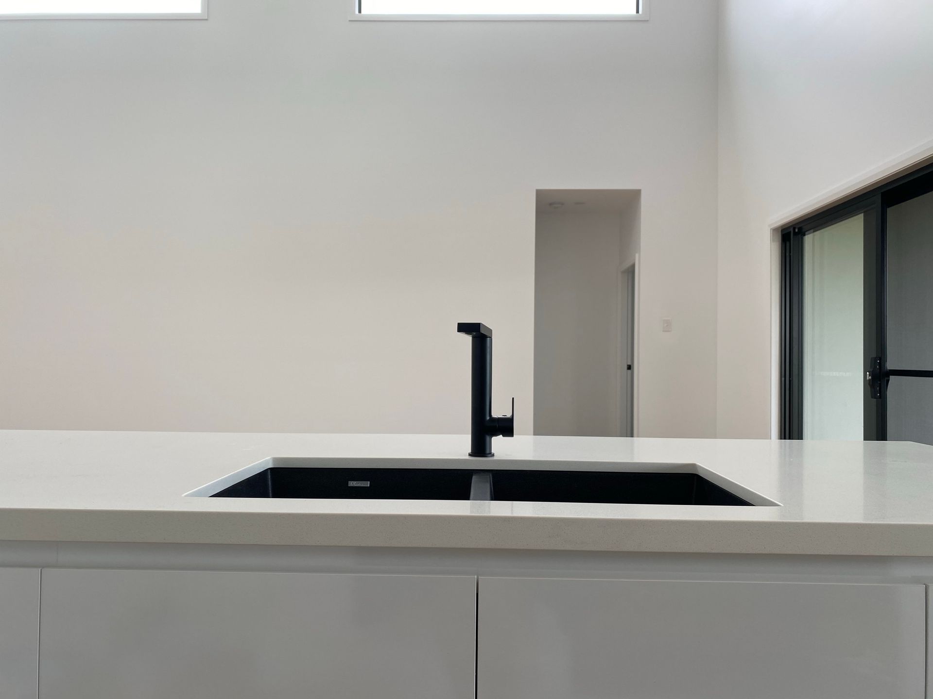 Front View of a Black Sink  — Kitchen Renovations in Dubbo, QLD