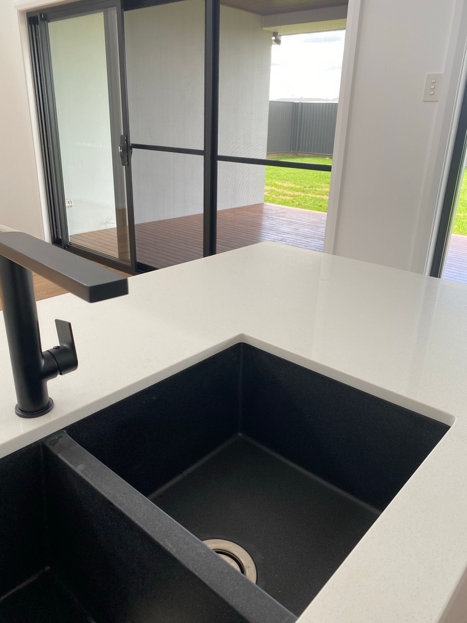 Black Sink and Faucet — Kitchen Renovations in Dubbo, QLD