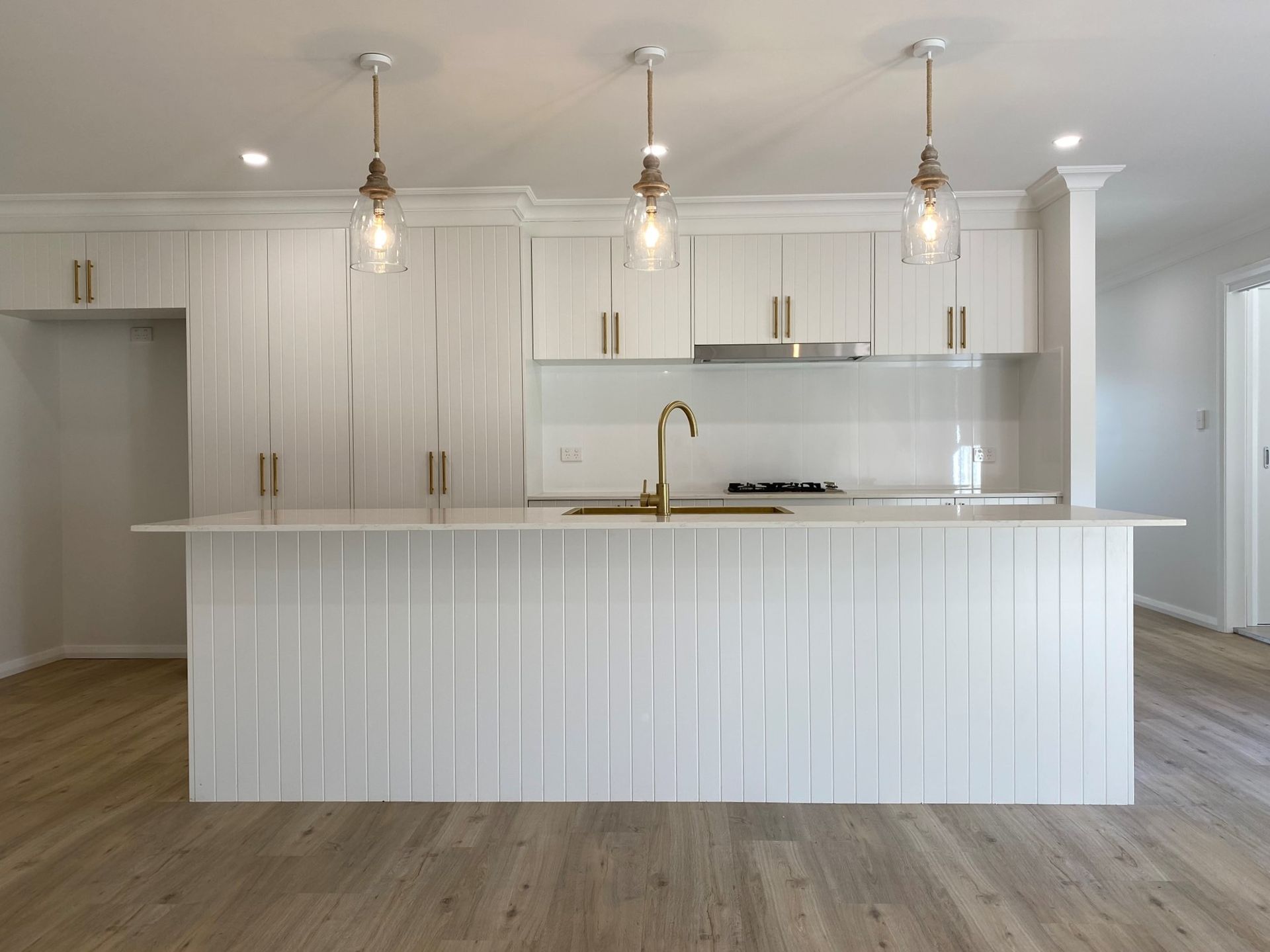White Modern Kitchen — Kitchen Renovations in Dubbo, QLD