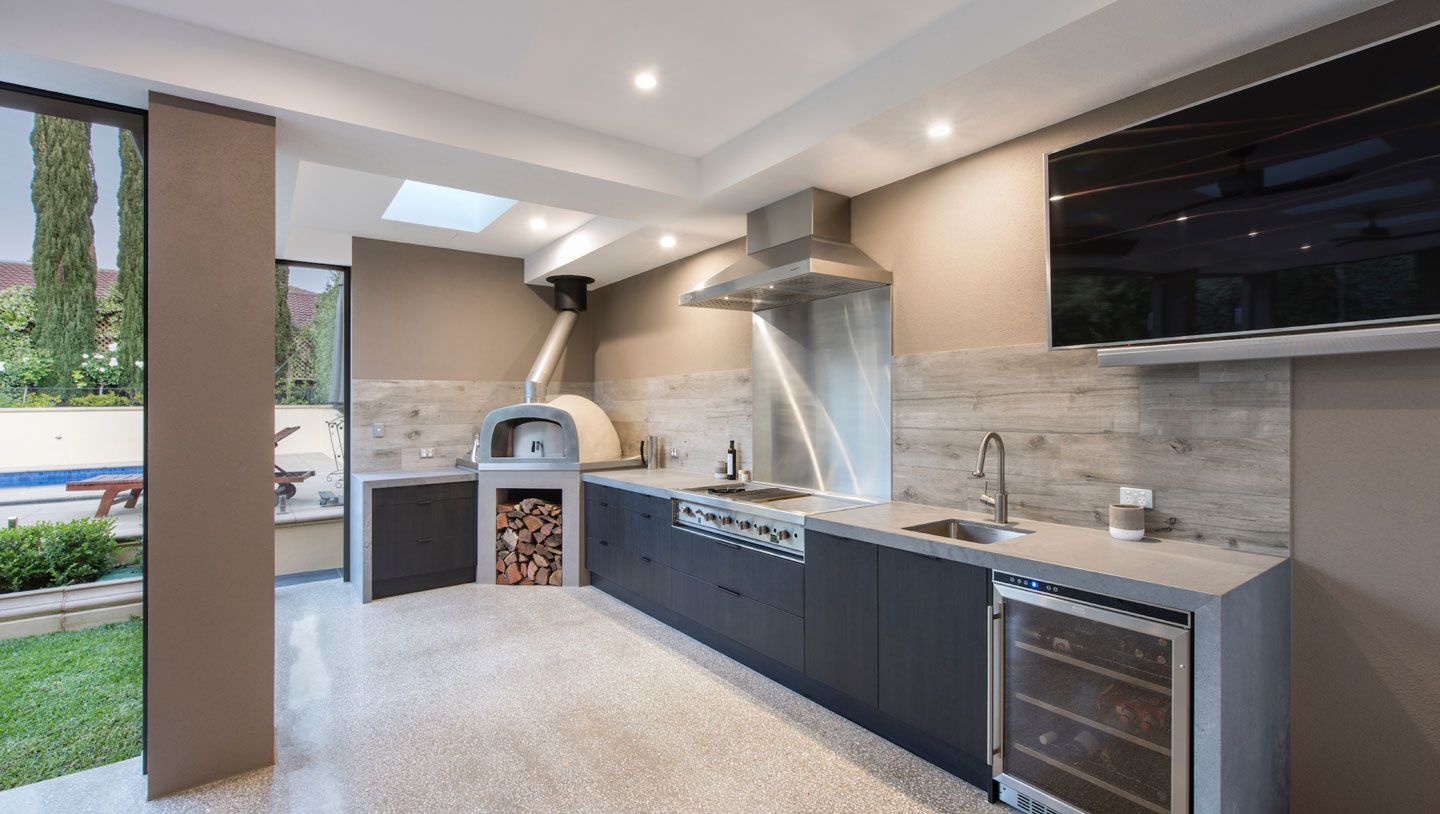 Grey Kitchen Cabinets — Kitchen Renovations in Dubbo, QLD