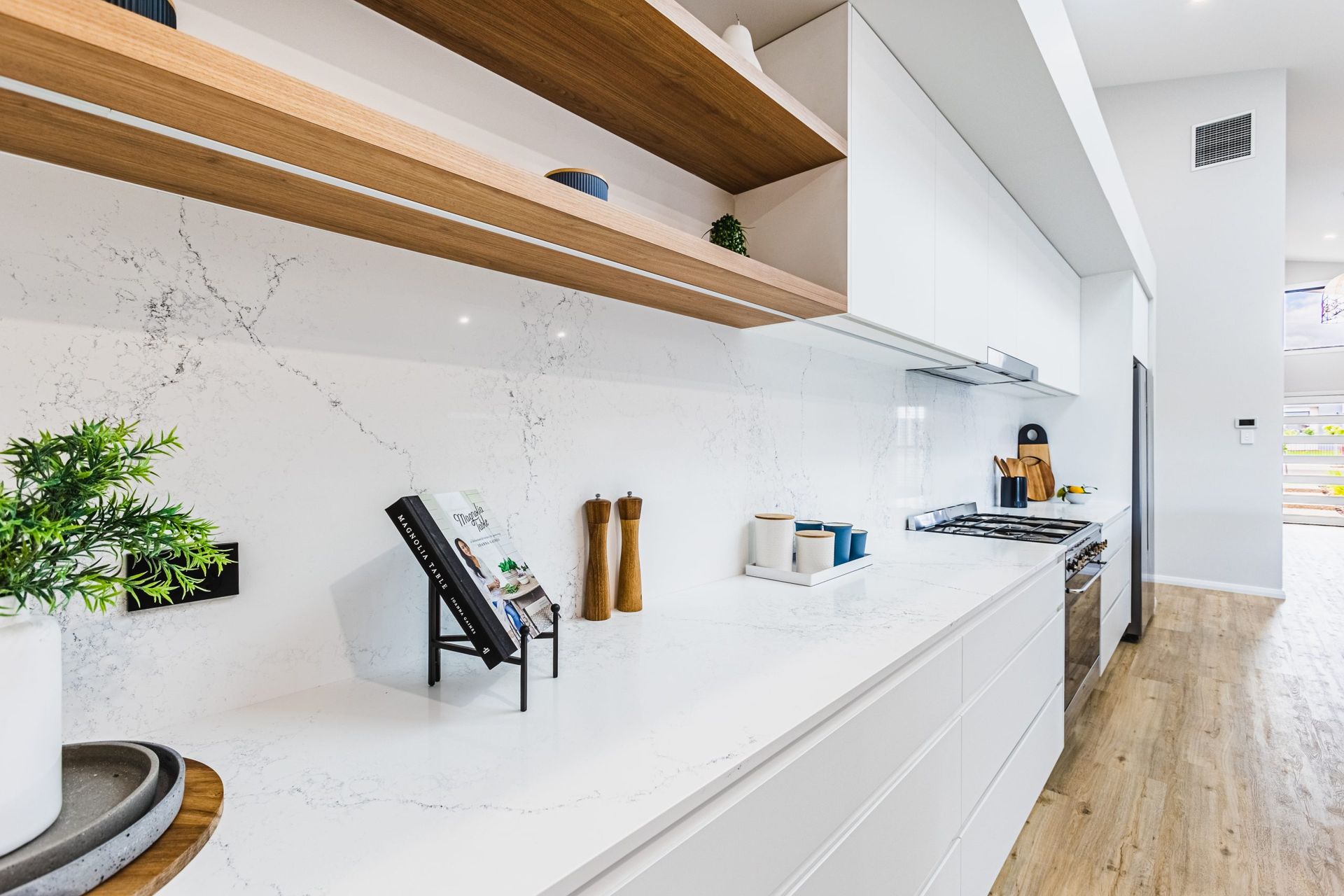 Stylish White Kitchen — Kitchen Renovations in Dubbo, QLD