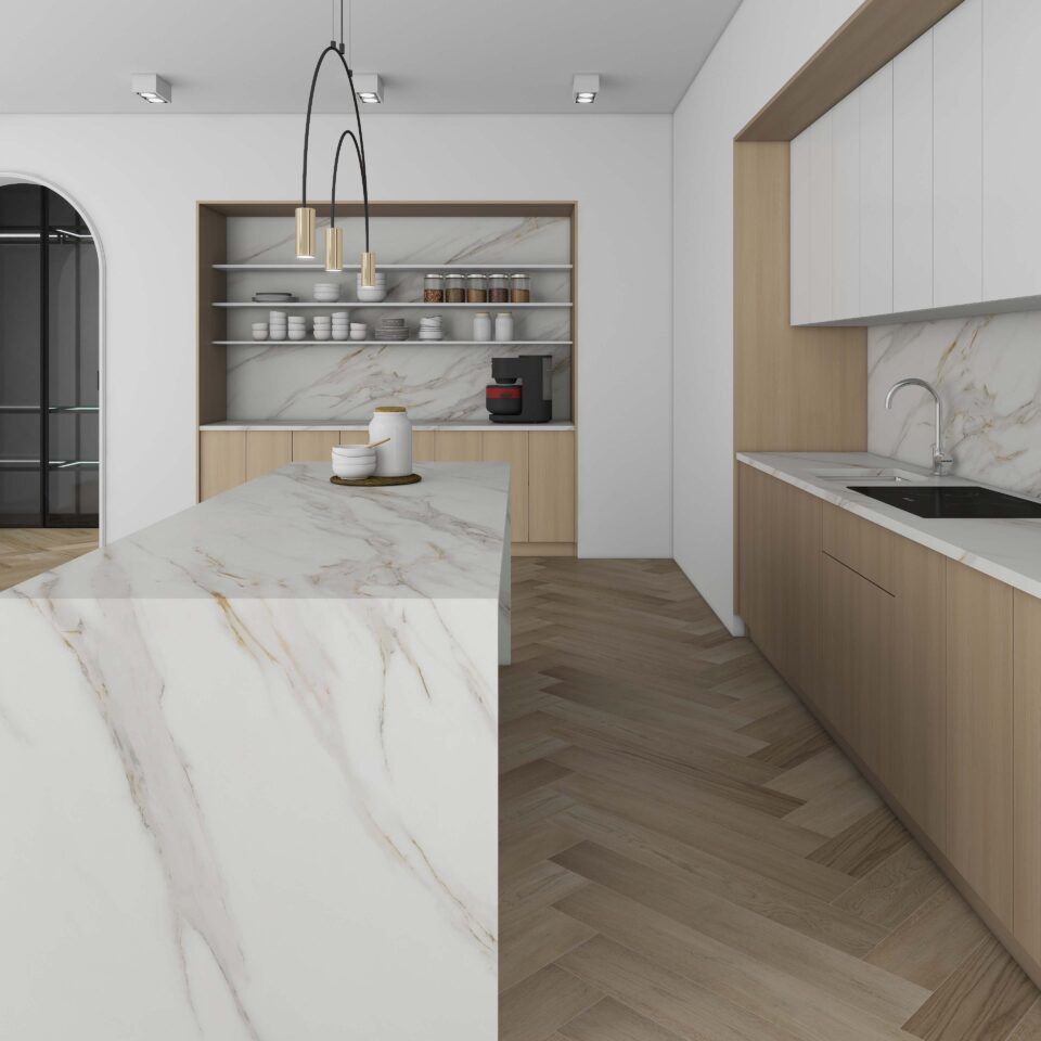 Essastone Marble Surface — Western Plains in Granite, QLD