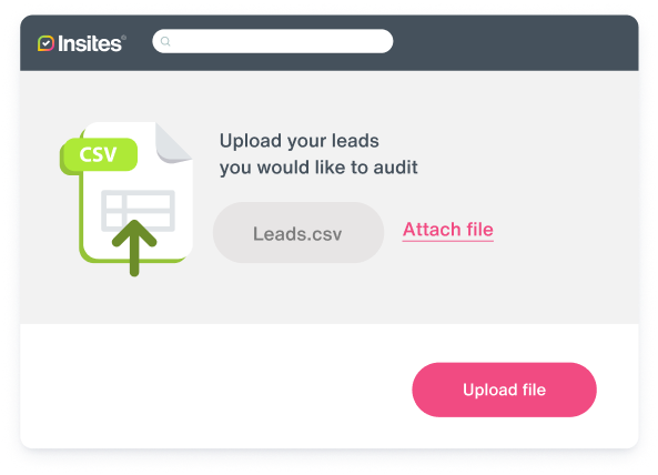 Bulk upload of leads in Insites