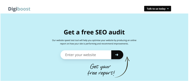A white-label Insites lead generation scan - allowing clients to get a free SEO audit