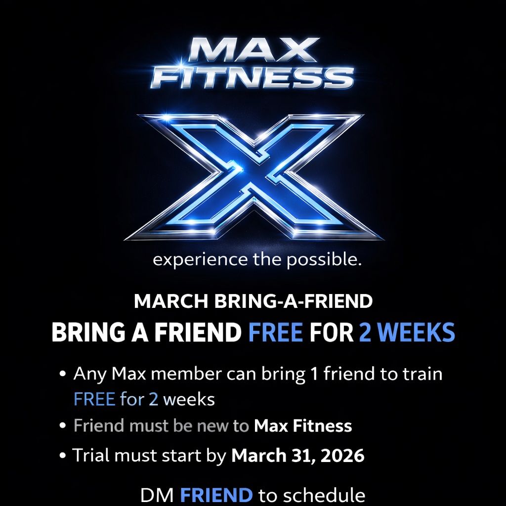 Poster for Max Fitness 6-week challenge: blue 
