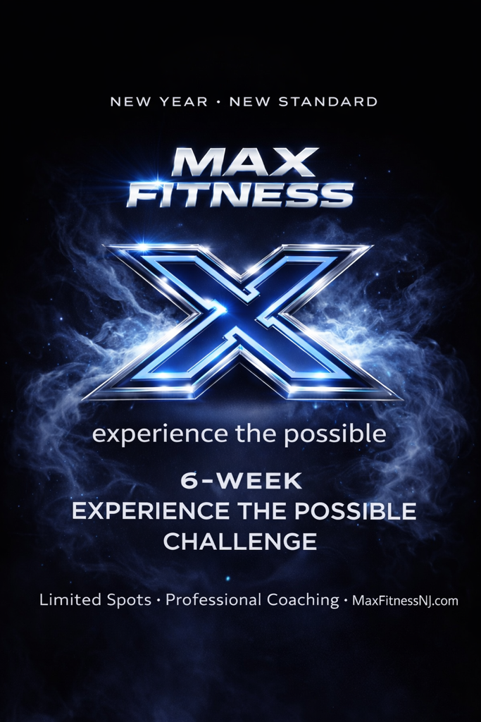 Poster for Max Fitness 6-week challenge: blue 