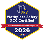 Workplace Safety PCC Certified 2026 badge in blue, yellow, and red with collegeofdupage.org ribbon