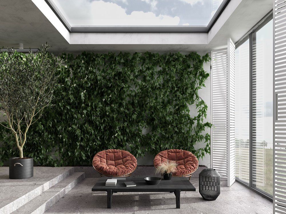 modern indoor seating area