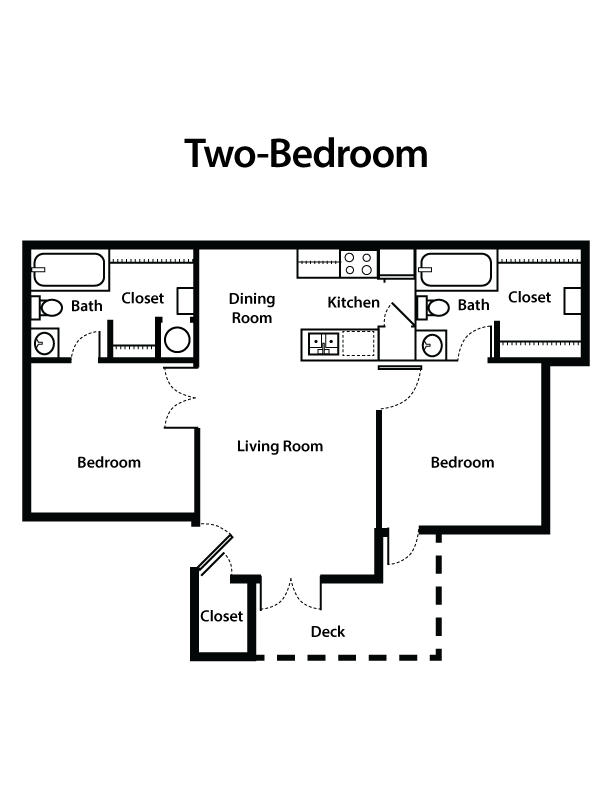 2 Bed | 2 Bath floorplan