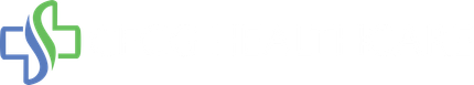 A blue and green logo on a white background.