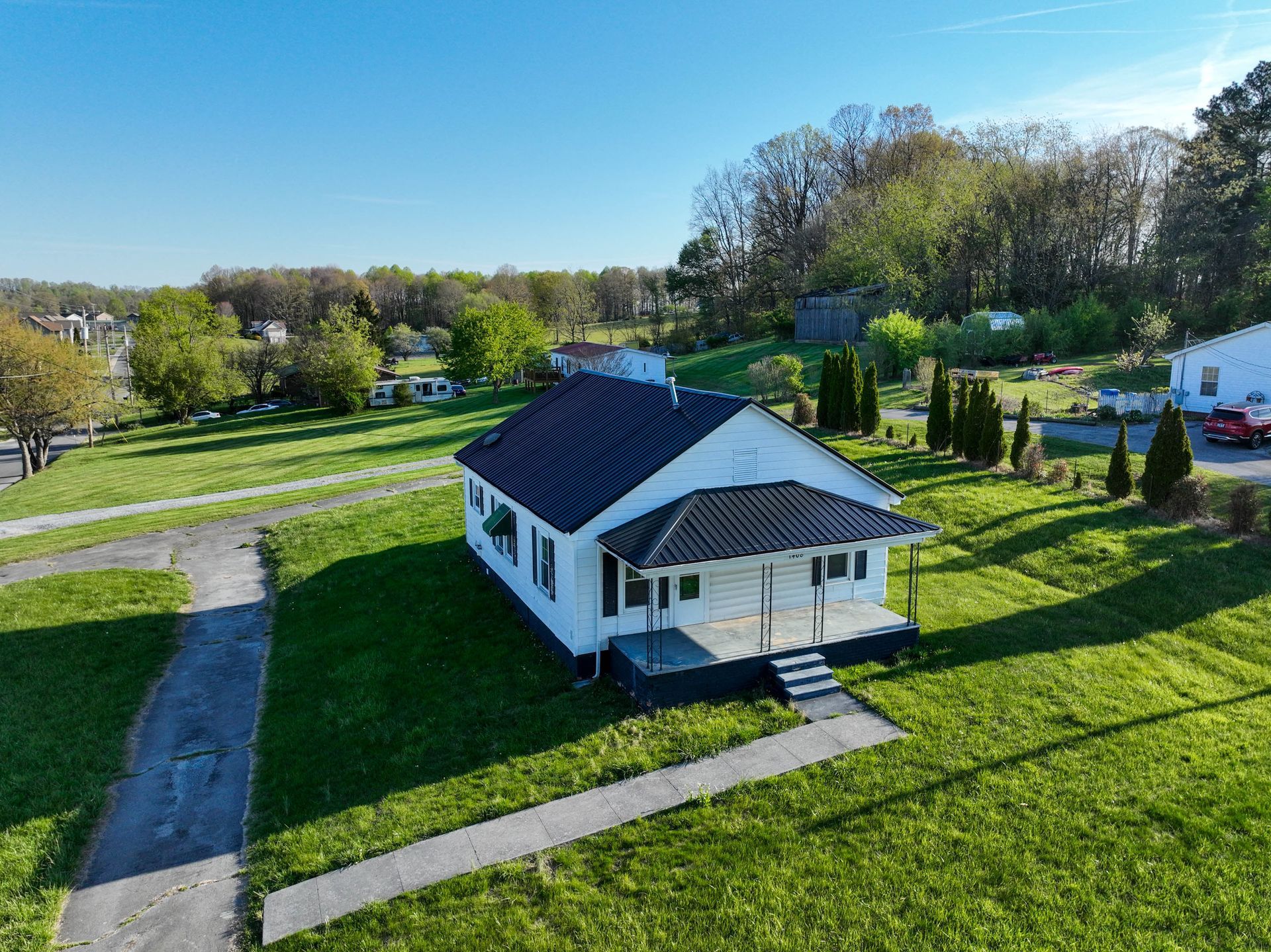 aeriel view of house