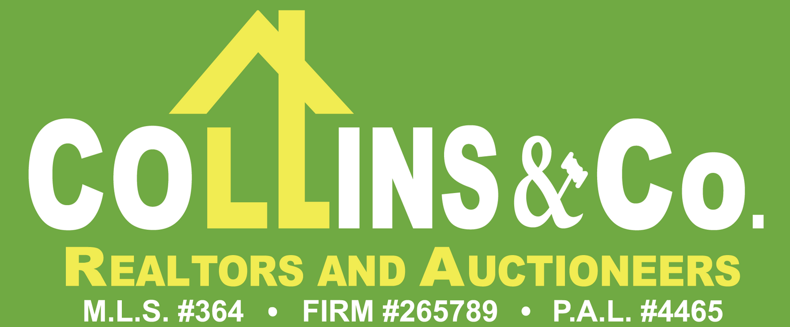 Collins & Co. Realtor And Auctioneers Logo with MLS #364 - Firm #265789 - P.A.L. #4465