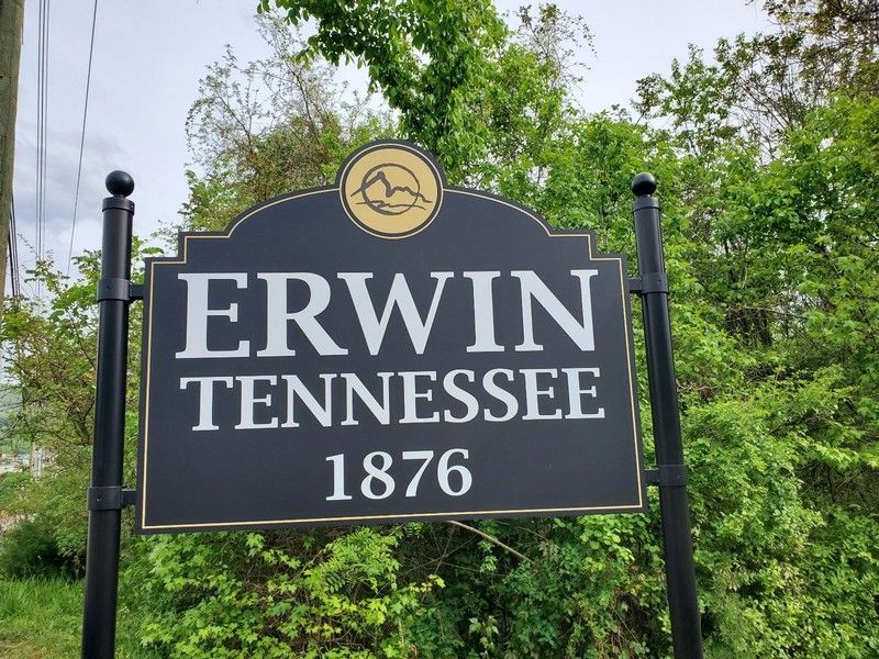 Erwin Tennessee 1876 Downtown Sign