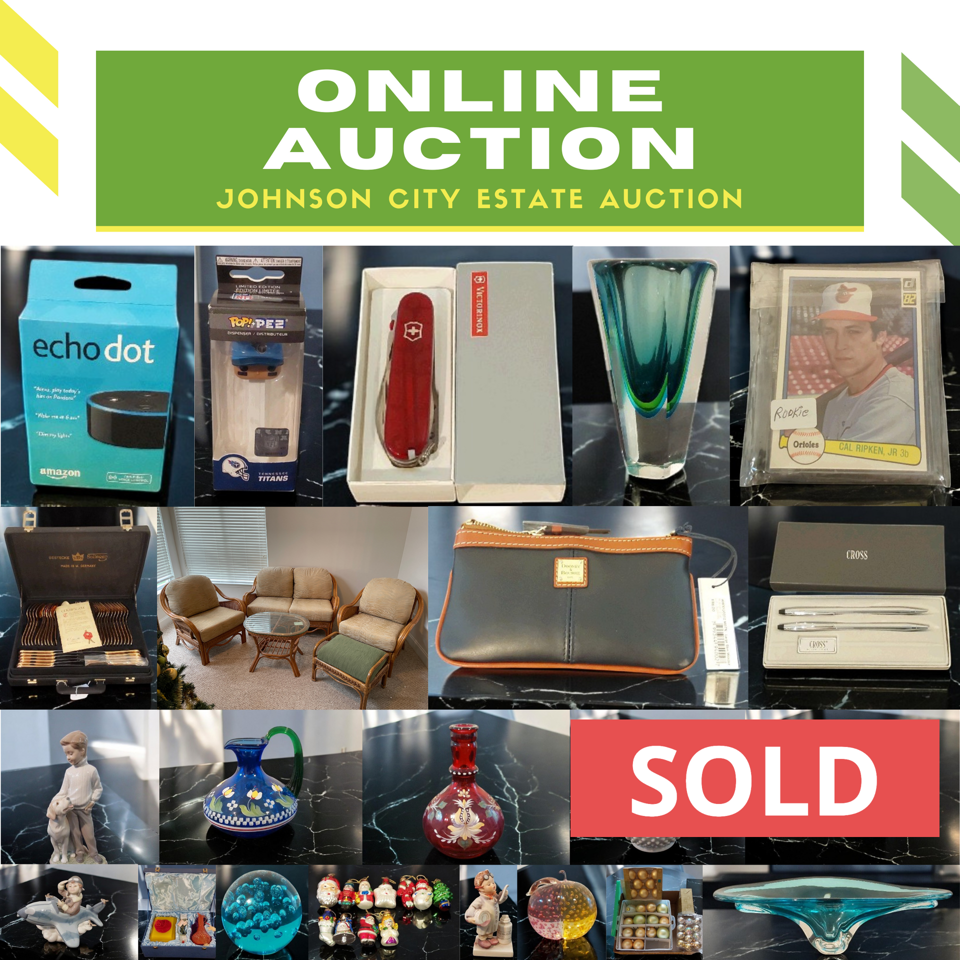 A johnson city estate auction is being held online